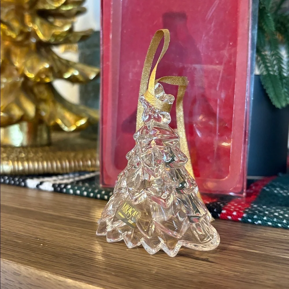 Vintage MIKASA Cut Crystal “Heavenly Music” Tree Bell Ornament